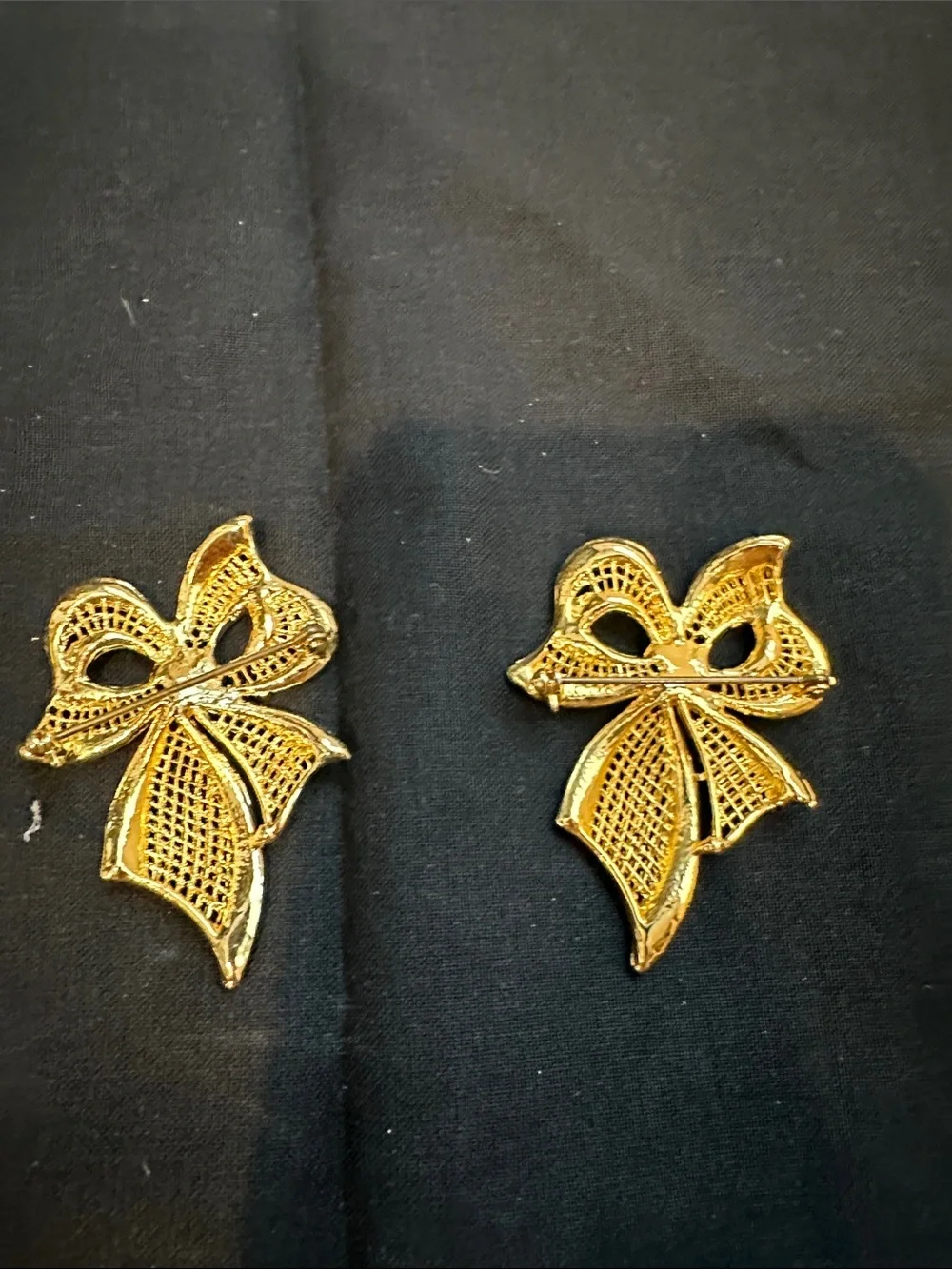 Gold Crystal Bow Brooch - Women Jewelry Accent